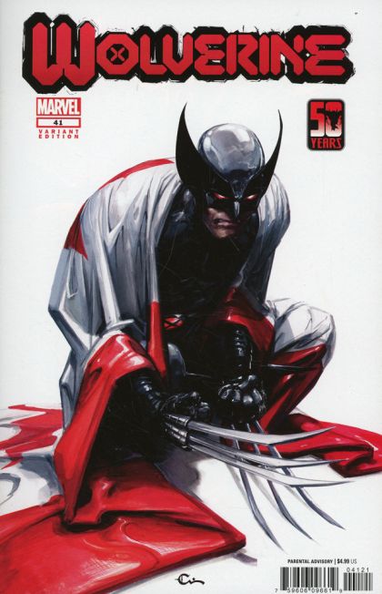 Wolverine, Vol. 7  |  Issue#41B | Year:2024 | Series: Wolverine | Pub: Marvel Comics | Clayton Crain 50 Years of Wolverine Variant