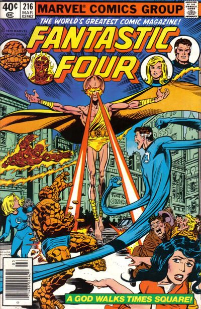 Fantastic Four, Vol. 1 Where There Be Gods! |  Issue#216B | Year:1979 | Series: Fantastic Four | Pub: Marvel Comics | Newsstand Edition