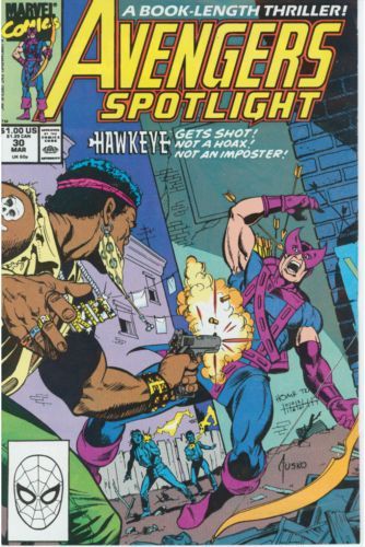 Avengers: Spotlight, Vol. 1 Bang |  Issue#30A | Year:1990 | Series: Avengers | Pub: Marvel Comics | Direct Edition