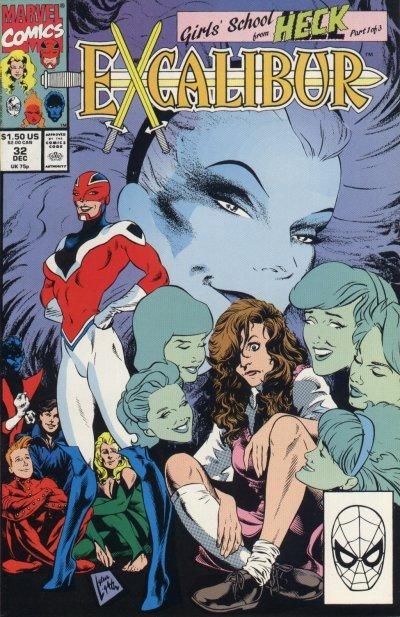 Excalibur, Vol. 1 Girls' School From Heck, Part 1: Someone Will Die For This |  Issue#32A | Year:1990 | Series: Excalibur | Pub: Marvel Comics | Direct Edition