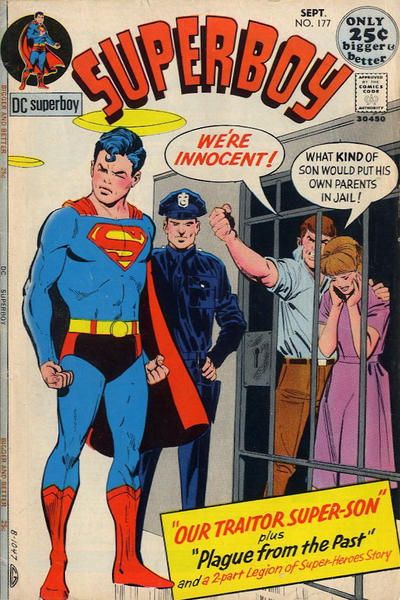 Superboy, Vol. 1 Our Traitor Super-Son! / Plague From the Past / the Revenge of the Knave From Krypton / the Treachery of Molock the Merciless |  Issue#177 | Year:1971 | Series: Superboy | Pub: DC Comics |