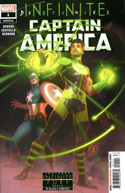 Captain America, Vol. 9 Annual Infinite Destinies - Super-Spy vs. Super-Spy, Part Two / Infinite Fury |  Issue#2021A | Year:2021 | Series:  | Pub: Marvel Comics | Alex Garner Regular