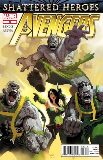 The Avengers, Vol. 4 Shattered Heroes  |  Issue#20A | Year:2011 | Series: Avengers | Pub: Marvel Comics | Daniel Acuna Regular Cover