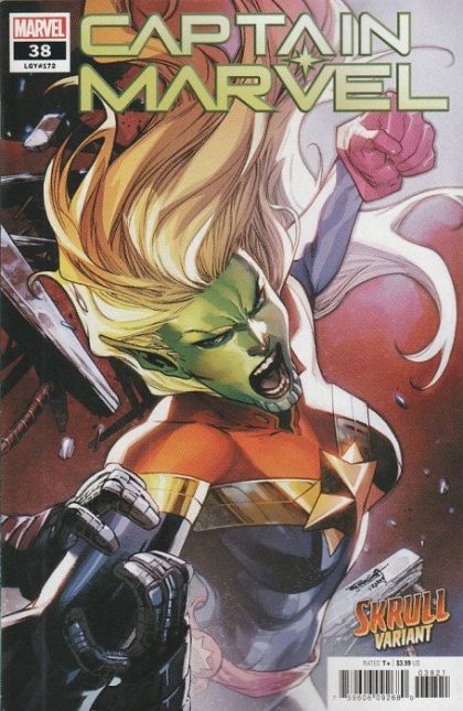 Captain Marvel, Vol. 11 Trials |  Issue#38B | Year:2022 | Series: Captain Marvel | Pub: Marvel Comics | Stephen Segovia Skrull Variant
