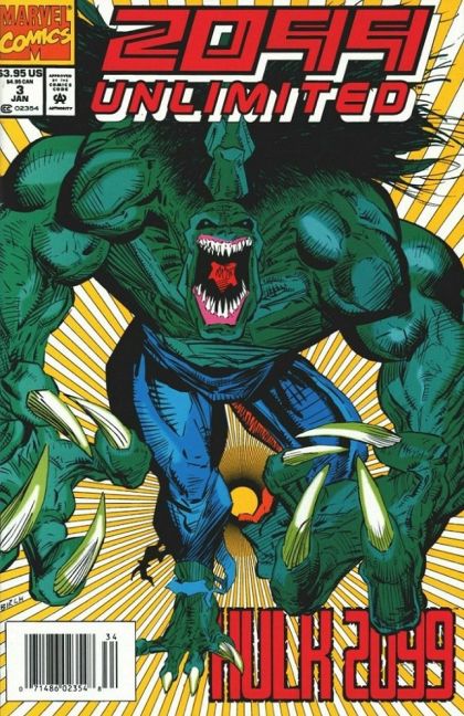 2099 Unlimited Water God |  Issue#3B | Year:1994 | Series:  | Pub: Marvel Comics | Newsstand Edition