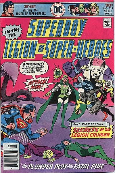Superboy, Vol. 1 The Plunder Plot of the Fatal Five |  Issue#219 | Year:1976 | Series: Superboy | Pub: DC Comics |