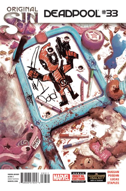Deadpool, Vol. 4 Original Sin - Out The Window |  Issue#33A | Year:2014 | Series: Deadpool | Pub: Marvel Comics | Regular Michael del Mundo Cover