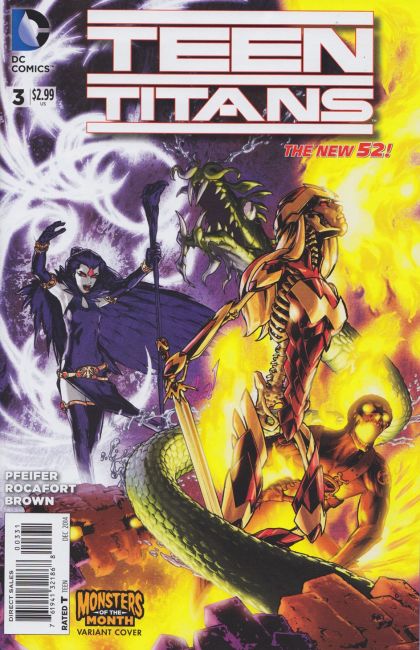 Teen Titans, Vol. 5 Blinded by the Light, Part 3 |  Issue#3C | Year:2014 | Series: Teen Titans | Pub: DC Comics | Gene Ha Monsters of the Month Variant Cover