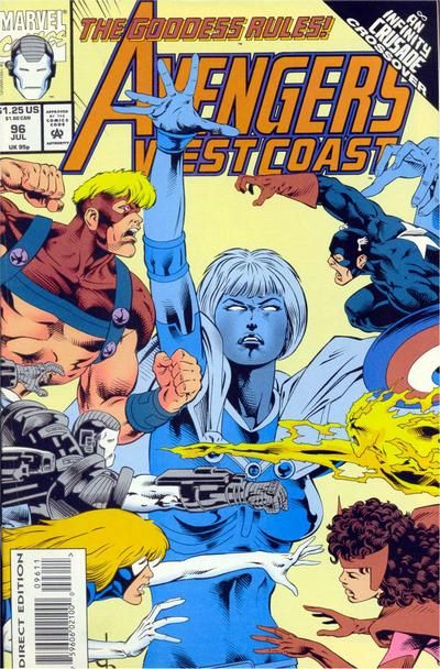 The West Coast Avengers, Vol. 2 Infinity Crusade - Many Are Called |  Issue#96A | Year:1993 | Series:  | Pub: Marvel Comics |