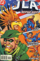 JLA 80-Page Giant The Game, With Friends Like These, Average People, Madmen and Mudbaths, Shelter From the Storm, Outside the Box, Tour of Duty |  Issue