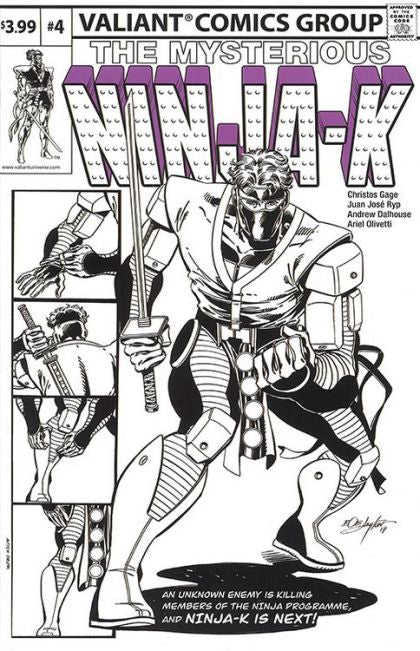 Ninja-K The Ninja Files, Part 4 |  Issue#4F | Year:2018 | Series:  | Pub: Valiant Entertainment | Cvr F Larry's Comics The Hammer Strikes Throwback Sketch Var Layton