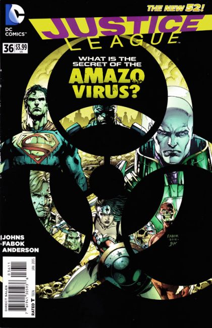 Justice League, Vol. 1 The Amazo Virus, Chapter One: Quarantined |  Issue#36A | Year:2014 | Series: Justice League | Pub: DC Comics | Jason Fabok Regular Cover