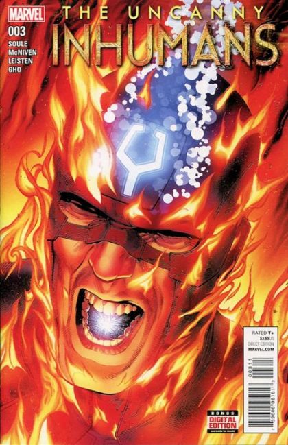 The Uncanny Inhumans Time Crush, Part 3 |  Issue#3A | Year:2015 | Series: Inhumans | Pub: Marvel Comics | Regular Steve McNiven Cover