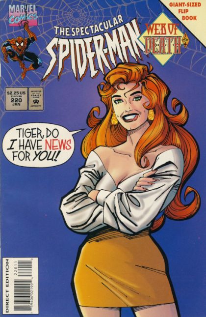The Spectacular Spider-Man, Vol. 1 Web of Death - Part 2: A Time To Live |  Issue#220A | Year:1994 | Series: Spider-Man | Pub: Marvel Comics | Direct Edition