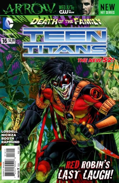 Teen Titans, Vol. 4 Death of the Family - Gotham Runs Red! |  Issue#16A | Year:2013 | Series: Teen Titans | Pub: DC Comics | Brett Booth Regular Cover