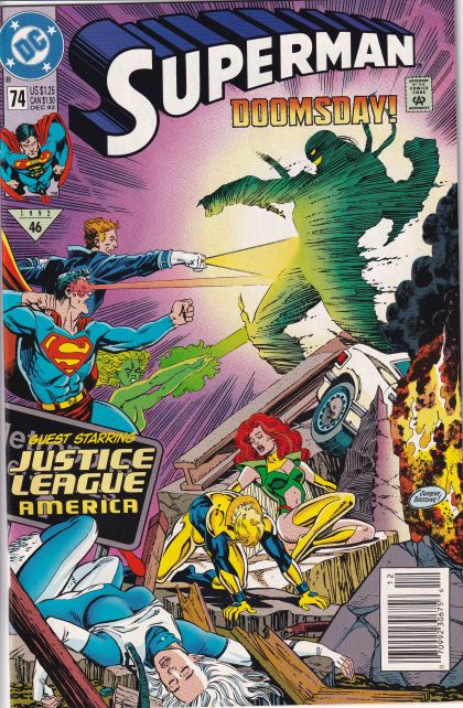 Superman, Vol. 2 Doomsday! - Countdown To Doomsday! |  Issue#74B | Year:1992 | Series: Superman | Pub: DC Comics | Newsstand Edition