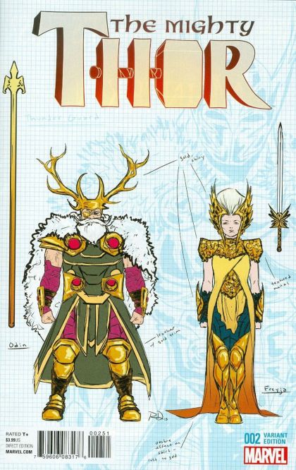 The Mighty Thor, Vol. 2 The War of the Elves |  Issue#2E | Year:2015 | Series: Thor | Pub: Marvel Comics | Russell Dauterman Design Variant