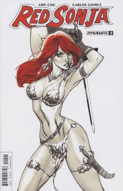 Red Sonja, Vol. 4 (Dynamite Entertainment)  |  Issue#2B | Year:2017 | Series: Red Sonja | Pub: Dynamite Entertainment | Variant J Scott Campbell Cover