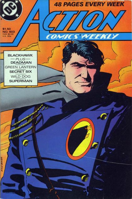 Action Comics, Vol. 1 Retribution! / Spread Your Broken Wings and Learn to Fly / Talaoc's Tale! / More Powerful Than a Locomotive! / Moral Stand, Part 3: Censored / Another Fine War, Part 3 |  Issue#603 | Year:1988 | Series:  | Pub: DC Comics |