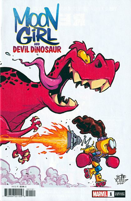 Moon Girl and Devil Dinosaur, Vol. 2  |  Issue#1E | Year:2022 | Series:  | Pub: Marvel Comics | Skottie Young Cover