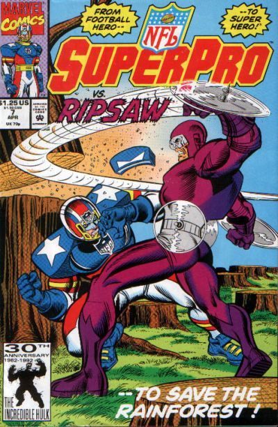 NFL SuperPro  |  Issue#7A | Year:1992 | Series:  | Pub: Marvel Comics | Direct Edition