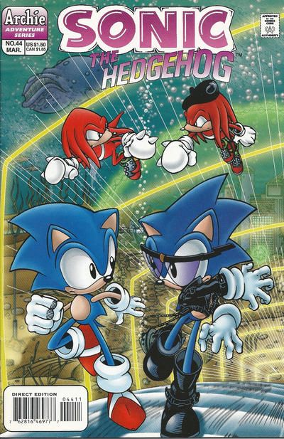 Sonic the Hedgehog, Vol. 2 Black and Blue and Red All Over |  Issue#44A | Year:1996 | Series: Sonic The Hedgehog | Pub: Archie Comic Publications | Direct Edition
