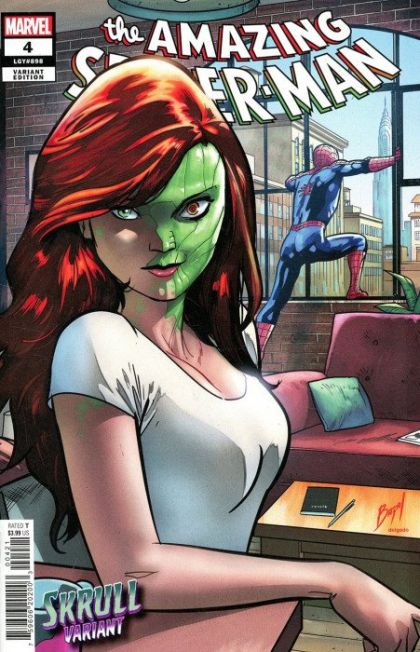 The Amazing Spider-Man, Vol. 6  |  Issue#4B | Year:2022 | Series: Spider-Man | Pub: Marvel Comics | Jan Bazaldua Skrull Variant