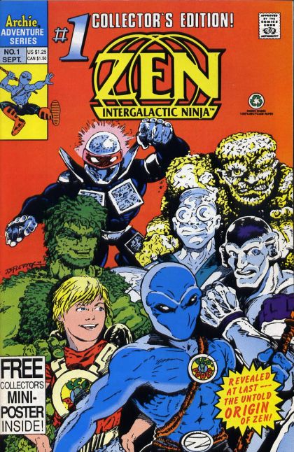 Zen Intergalactic Ninja, Vol. 2 (1992) The Untold Origin of Zen |  Issue#1 | Year:1992 | Series:  | Pub: Archie Comic Publications |