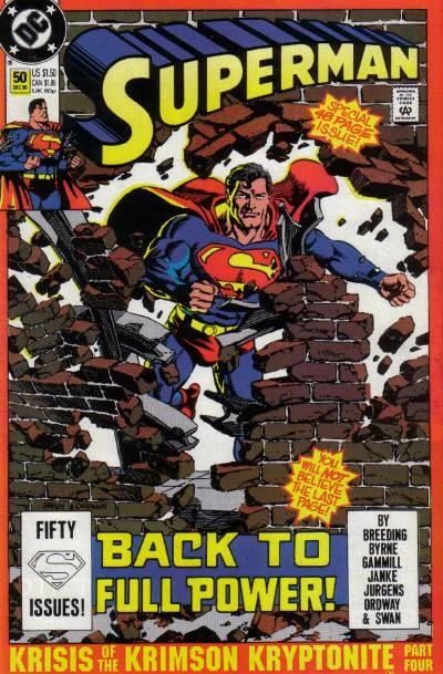 Superman, Vol. 2 Krisis of the Krimson Kryptonite - Part 4: The Human Factor |  Issue#50A | Year:1990 | Series: Superman | Pub: DC Comics | Direct Edition