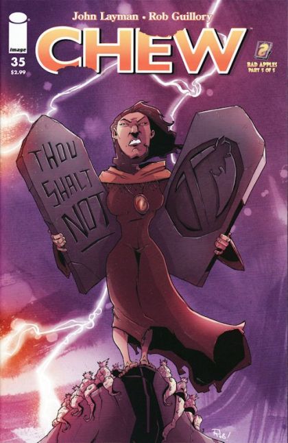 Chew Bad Apples, Part 5 |  Issue#35A | Year:2013 | Series: Chew | Pub: Image Comics | Rob Guillory Regular Cover