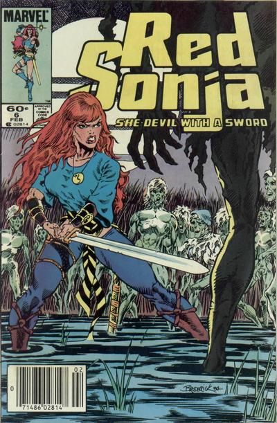 Red Sonja, Vol. 3 The Endless Swamp |  Issue#6B | Year:1985 | Series: Red Sonja | Pub: Marvel Comics | Newsstand Edition