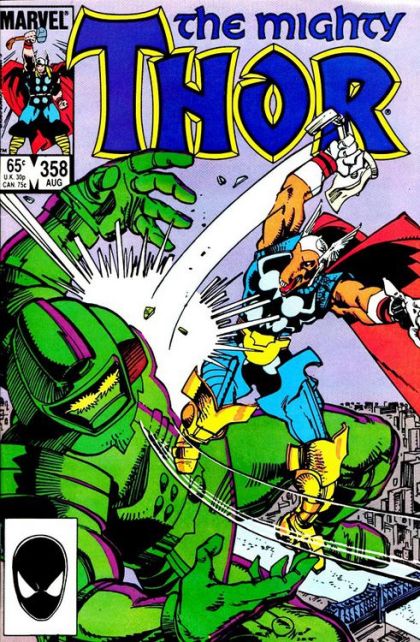 Thor, Vol. 1 When Dalliance Was in Flower |  Issue#358A | Year:1985 | Series: Thor | Pub: Marvel Comics | Direct Edition
