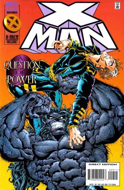 X-Man A Question Of Power / Teeth Of The Storm |  Issue#9A | Year:1995 | Series: X-Men | Pub: Marvel Comics | Direct Edition