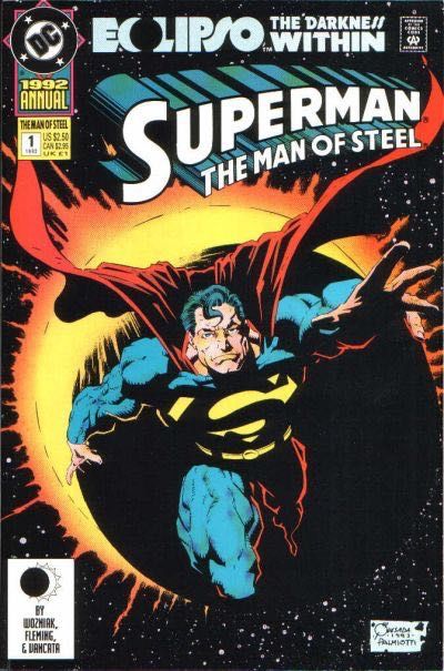 Superman: The Man of Steel Annual Eclipso: The Darkness Within - The Gathering Darkness |  Issue#1A | Year:1992 | Series: Superman | Pub: DC Comics | Direct Edition