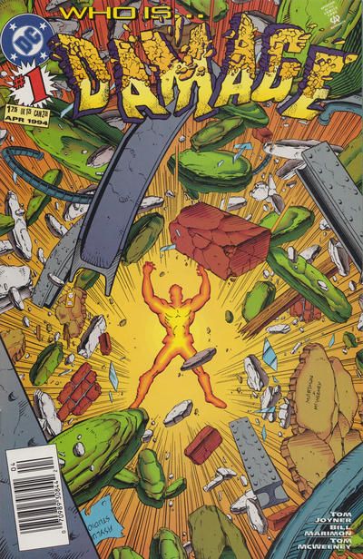 Damage, Vol. 1 Ashes |  Issue#1B | Year:1994 | Series: Damage | Pub: DC Comics | Newsstand Edition