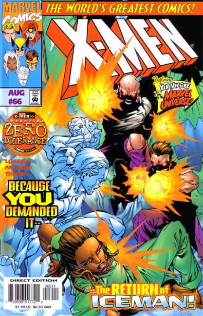 X-Men, Vol. 1 Operation: Zero Tolerance - Start Spreadin' the News... |  Issue#66A | Year:1997 | Series: X-Men | Pub: Marvel Comics | Direct Edition