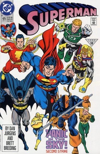 Superman, Vol. 2 Panic In The Sky! - Second Strike: Head Man |  Issue#65A | Year:1992 | Series: Superman | Pub: DC Comics | Direct Edition