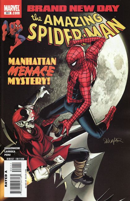 The Amazing Spider-Man, Vol. 2 Brand New Day, Part 6: Lo, There Shall Come A Menace!! |  Issue#551A | Year:2008 | Series: Spider-Man | Pub: Marvel Comics | Salvador Larroca Regular