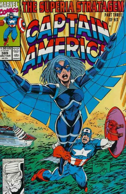Captain America, Vol. 1 The Superia Stratagem, Part 3: Pageant of Power |  Issue#389A | Year:1991 | Series: Captain America | Pub: Marvel Comics | Direct Edition