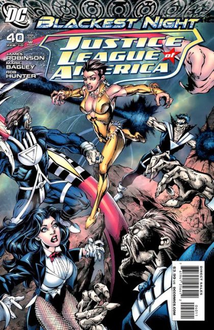 Justice League of America, Vol. 2 Blackest Night - Reunion, Part Two |  Issue#40 | Year:2009 | Series: Justice League | Pub: DC Comics | Mark Bagley & Rob Hunter Regular Cover