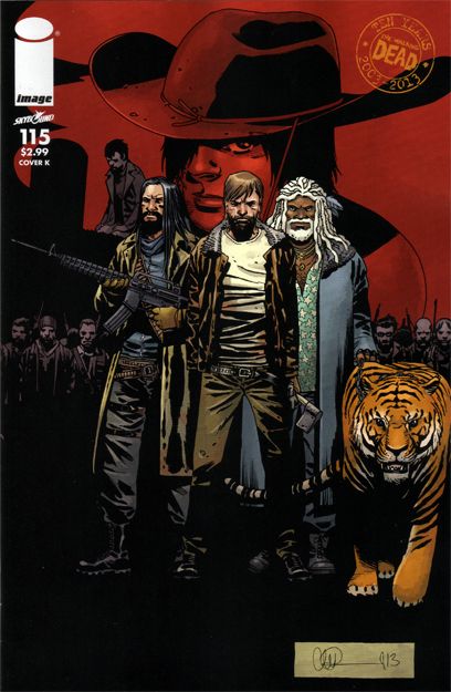 The Walking Dead All Out War, All Out War, Chapter 1 |  Issue#115K | Year:2013 | Series: The Walking Dead | Pub: Image Comics | Charlie Adlard Connecting Variant Cover