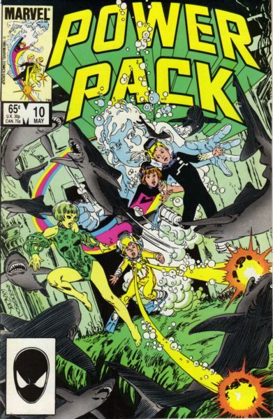 Power Pack, Vol. 1 Sea Hunt! |  Issue#10A | Year:1985 | Series: Power Pack | Pub: Marvel Comics | Direct Edition