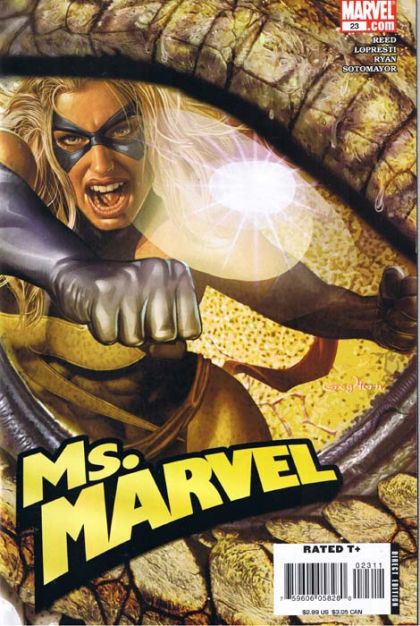 Ms. Marvel, Vol. 2 Monster and Marvel, Monster and Marvel |  Issue#23A | Year:2008 | Series: Captain Marvel | Pub: Marvel Comics | Greg Horn Regular