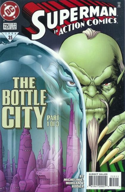 Action Comics, Vol. 1 The Bottle City - Bottle City, Part 1: Variation On A Scheme |  Issue#725A | Year:1996 | Series:  | Pub: DC Comics | Direct Edition