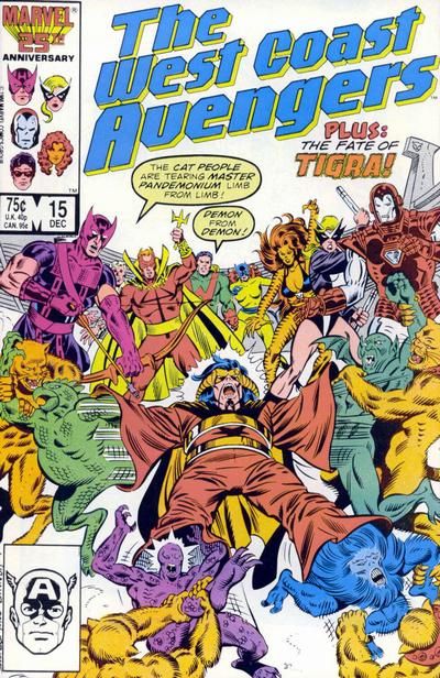 The West Coast Avengers, Vol. 2 The Lady... Or the Tigra |  Issue#15A | Year:1986 | Series:  | Pub: Marvel Comics | Direct Edition