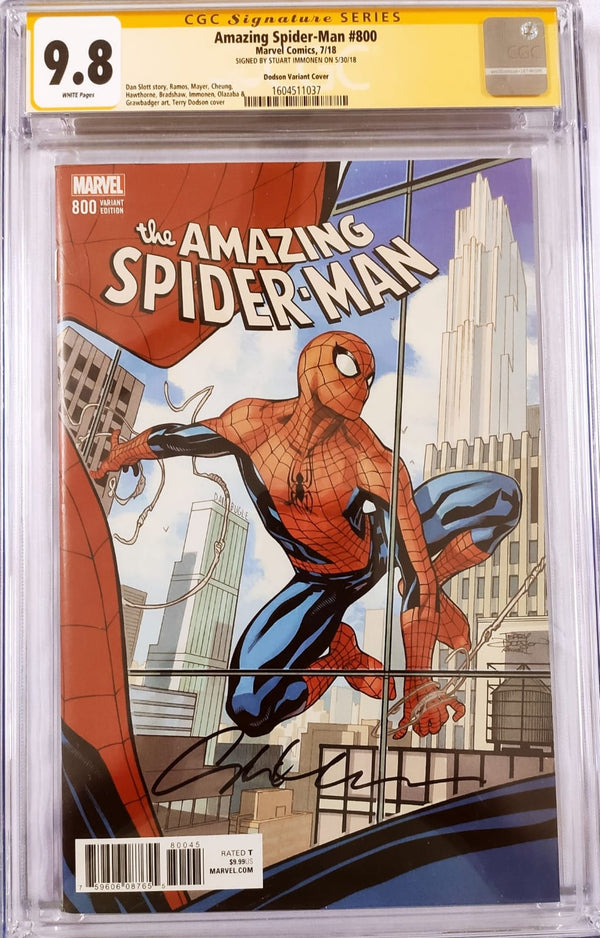 AMAZING SPIDER-MAN #800 CGC 9.8 (GRADED SLABS) SIGNED BY STUART IMMONEN