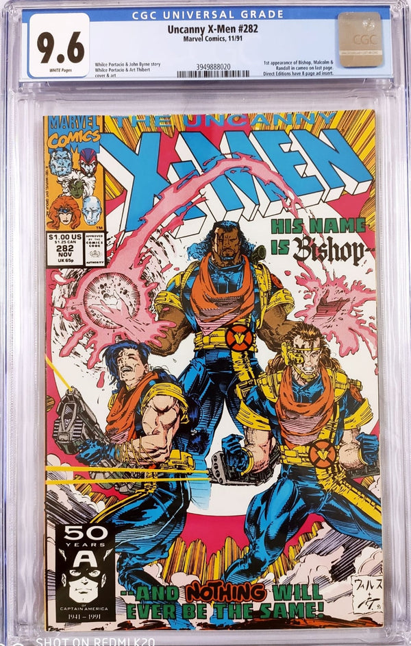 UNCANNY X-MEN #282 CGC 9.6 (GRADED SLABS) 1ST APPEARANCE OF BISHOP,MALCOLM & RANDALL