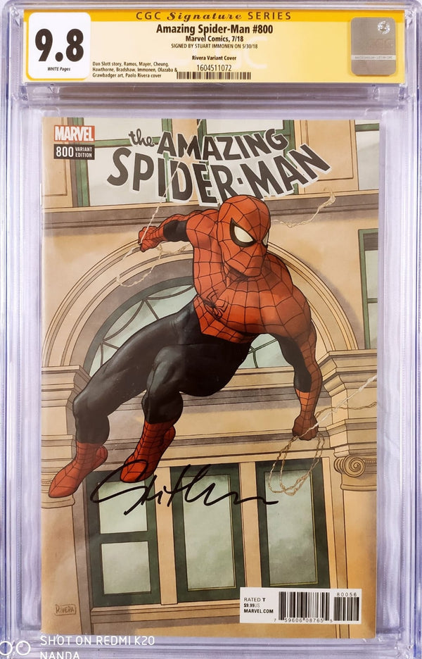 AMAZING SPIDER-MAN #800 CGC 9.8 (GRADED SLABS) SIGNED BY STUART IMMONEN