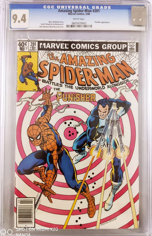 AMAZING SPIDER-MAN #201 CGC 9.4 (GRADED SLABS) PUNISHER APPEARANCE