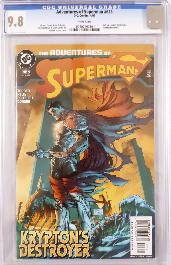 ADVENTURES OF SUPERMAN #625 CGC 9.8 (GRADED SLABS) BACK UP STORY